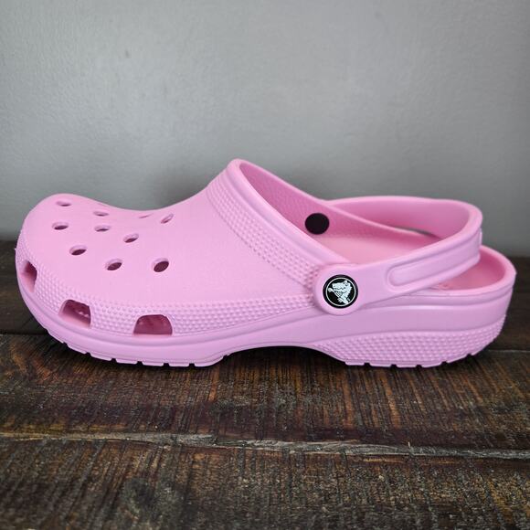NEW Crocs Classic Slip On Clogs Mens Size 9 Sandals Water Friendly Tweed Pink - Picture 7 of 13